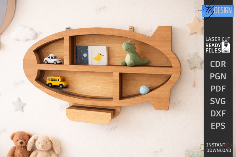 Modern Wall Shelf Laser Cut | Home Décor | Functional Art