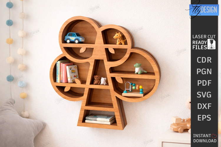 Modern Wall Shelf Laser Cut | Home Décor | Functional Art