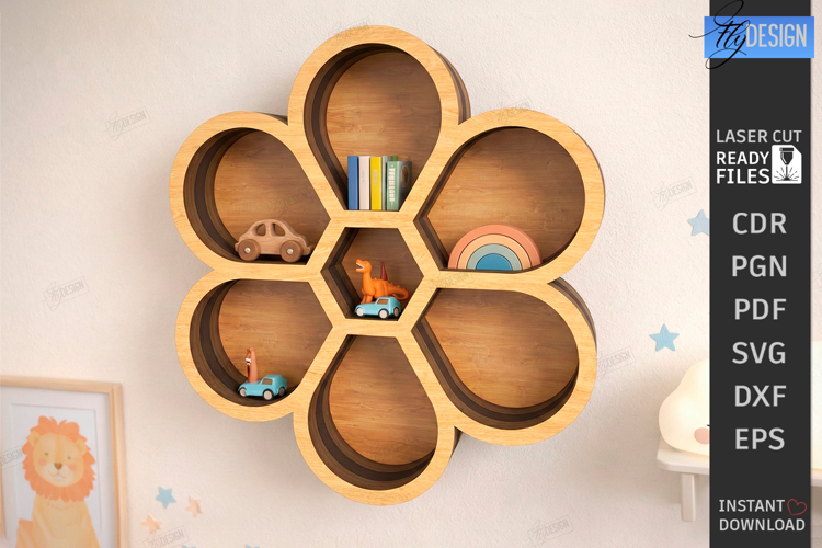 Modern Wall Shelf Laser Cut | Home Décor | Functional Art