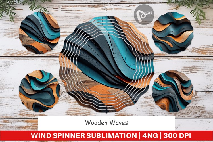 Wind Spinner Wooden Waves