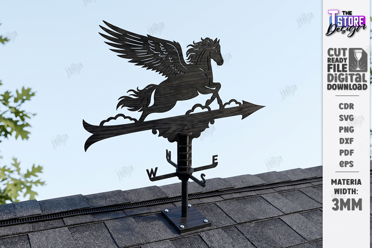 Wooden Weather Vane Laser Cut | Wind Vane | Home Decor | CNC