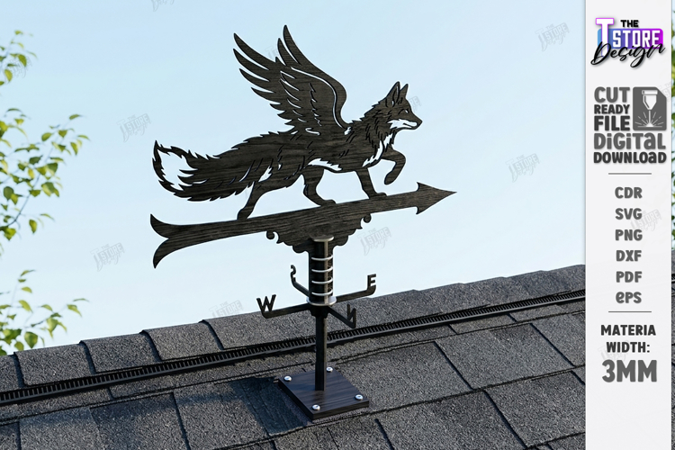 Wooden Weather Vane Laser Cut | Wind Vane | Home Decor | CNC