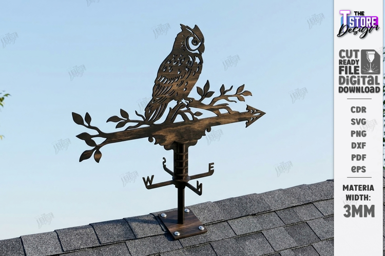 Wooden Weather Vane Laser Cut | Wind Vane | Home Decor | CNC