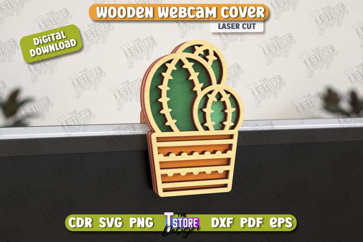 Wooden Webcam Cover | Monitor Decoration |Computer Accessory