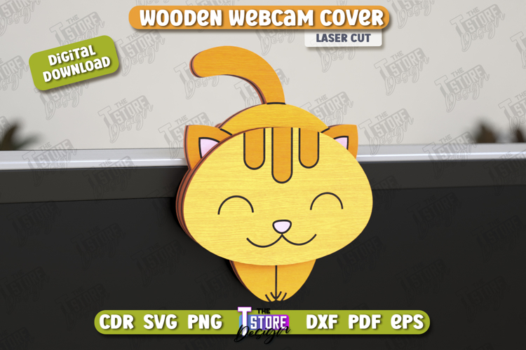 Wooden Webcam Cover | Monitor Decoration |Computer Accessory