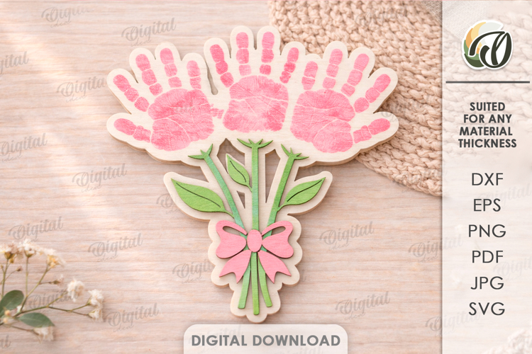 3D Mothers Day Gift Laser Cut. Gift For Mom SVG