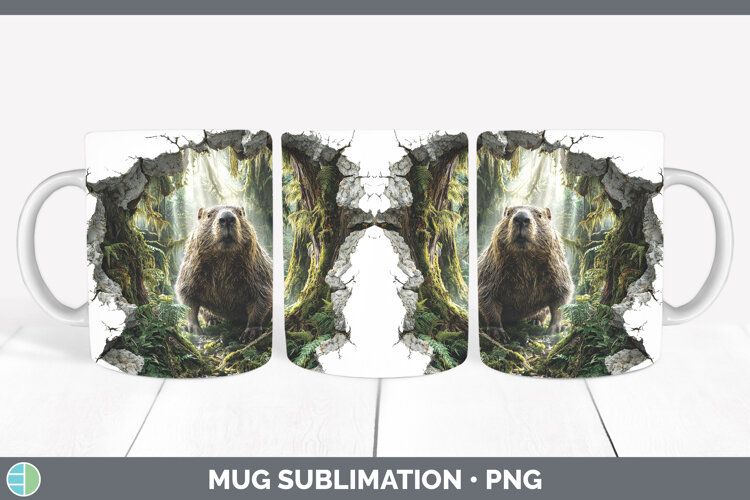 GorgeousWoodland 3D Hole Mug Wrap design.