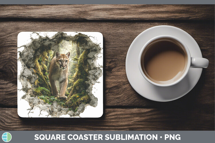 GorgeousWoodland 3D Hole Square Coaster design.