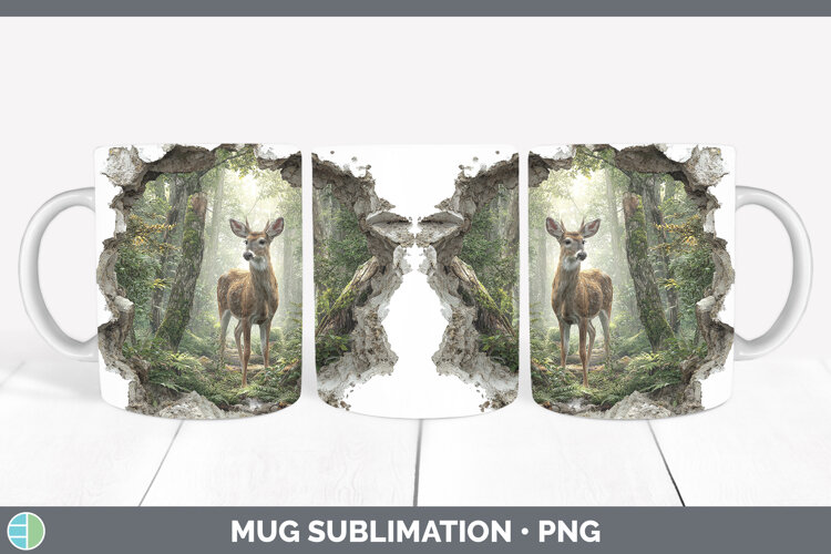 GorgeousWoodland 3D Hole Mug Wrap design.