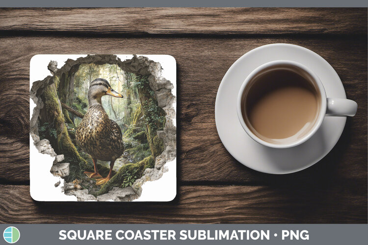GorgeousWoodland 3D Hole Square Coaster design.