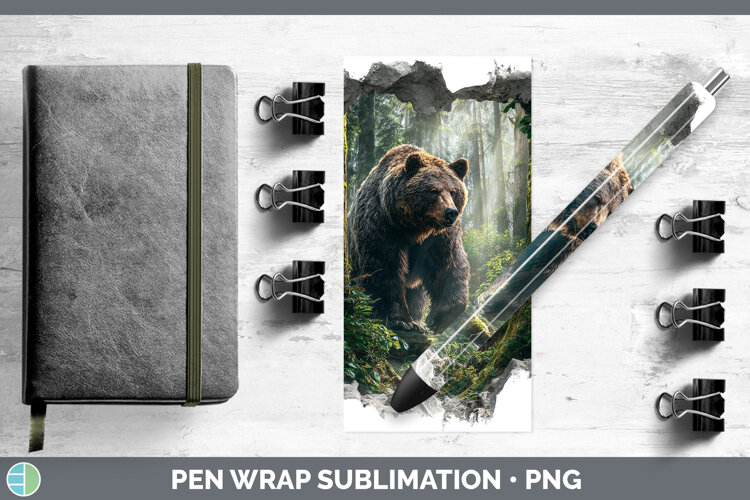 GorgeousWoodland 3D Hole Pen Wrap design.