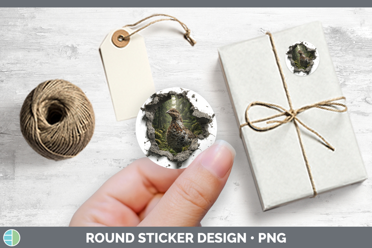 Grouse Woodland 3D Hole Stickers Design