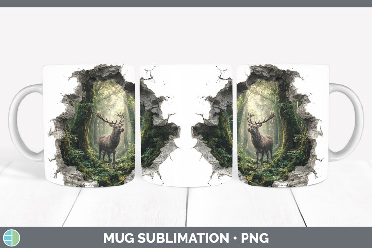 GorgeousWoodland 3D Hole Mug Wrap design.