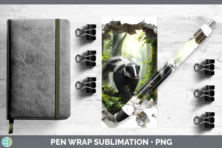 GorgeousWoodland 3D Hole Pen Wrap design.