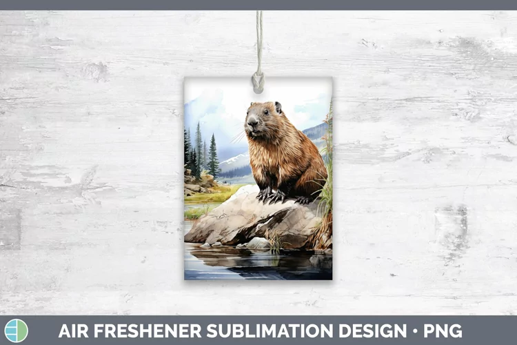 Woodland Animals Beaver Air Freshener Sublimation Car Freshe