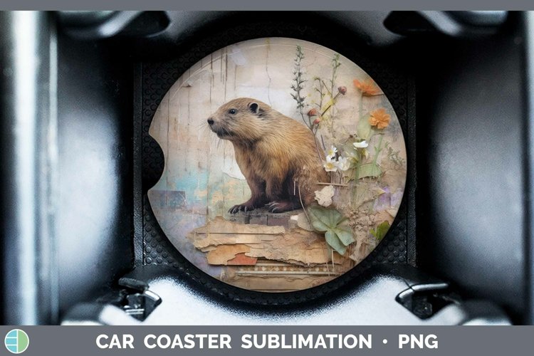 GorgeousWoodland Animals Car Coaster design.