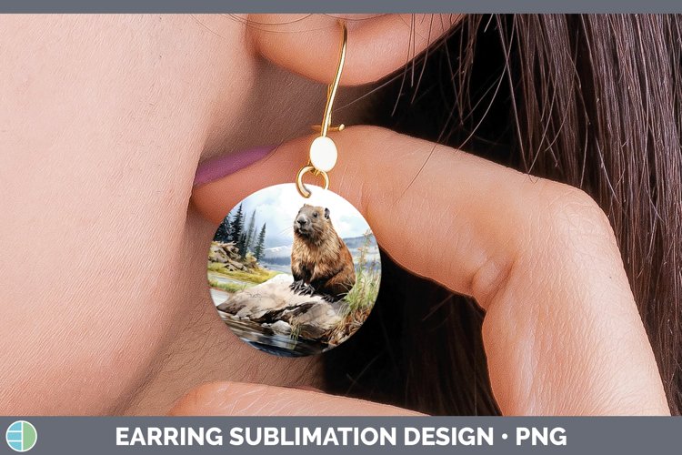 GorgeousWoodland Animals Round Earrings design.