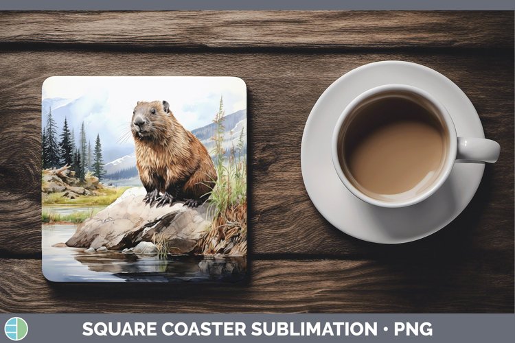 GorgeousWoodland Animals Square Coaster design.