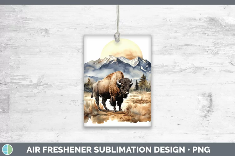 Woodland Animals Bison Air Freshener Sublimation Car Freshen