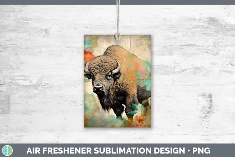 Woodland Animals Bison Air Freshener Sublimation Car Freshen