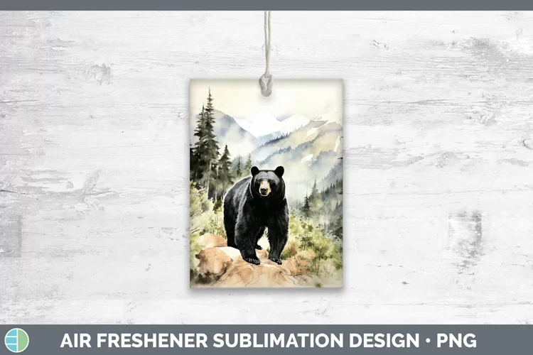 Woodland Animals Black Bear Air Freshener Sublimation Car Fr