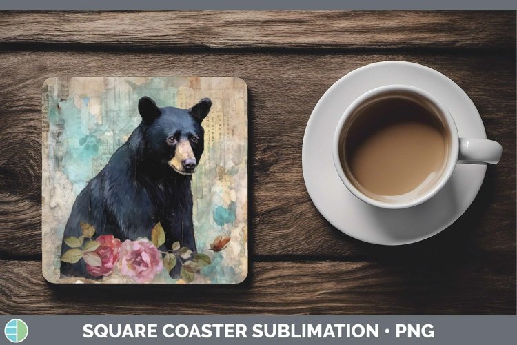 GorgeousWoodland Animals Square Coaster design.