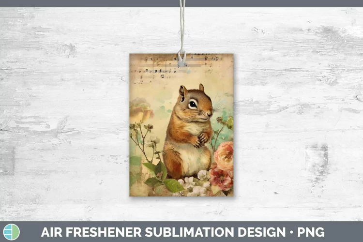 Woodland Animals Chipmunk Air Freshener Sublimation Car Fres