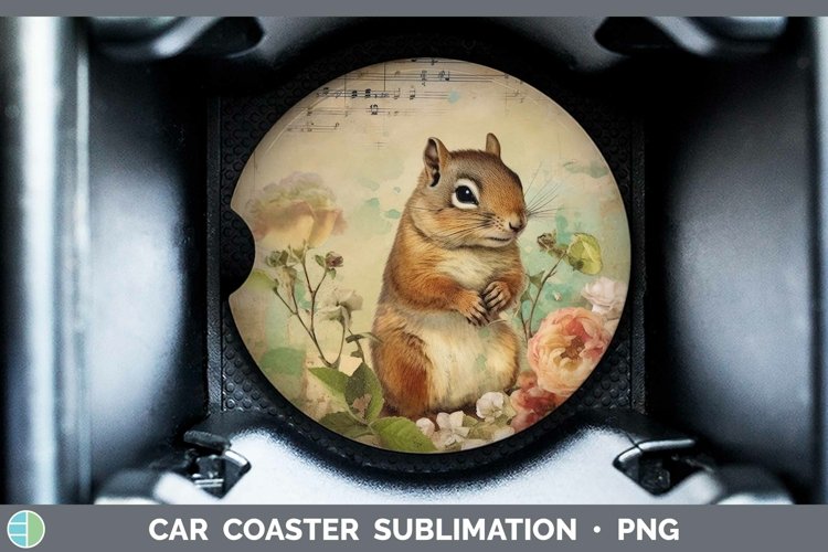 GorgeousWoodland Animals Car Coaster design.