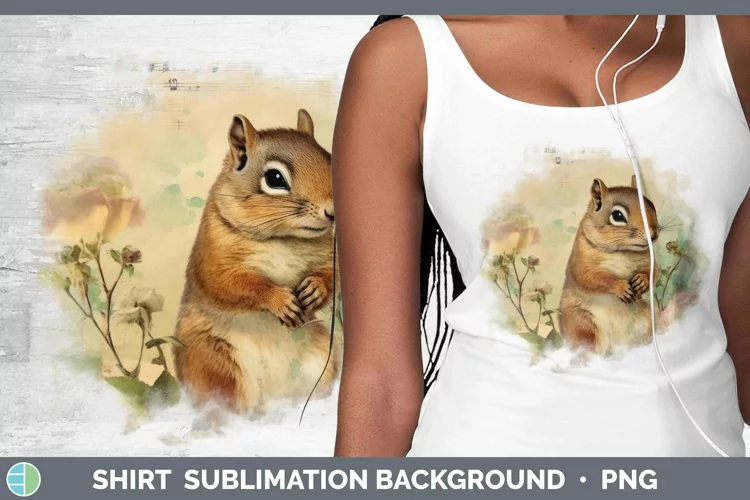 Woodland Animals Chipmunk Shirt Sublimation Sublimation Back