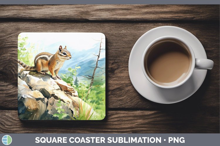 GorgeousWoodland Animals Square Coaster design.