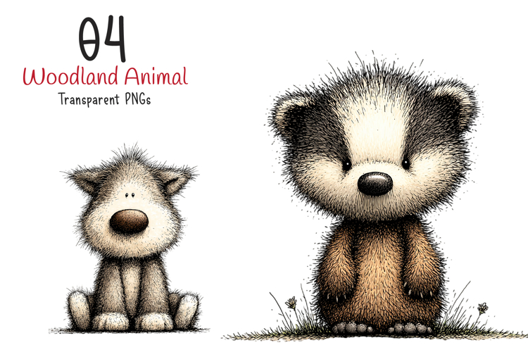 Woodland Animals Clipart example image 1