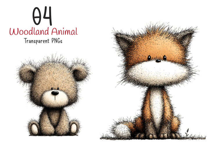 Woodland Animals Clipart example image 1