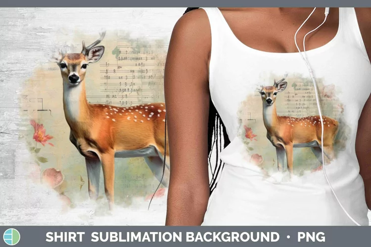 Woodland Animals Deer Shirt Sublimation Sublimation Backgrou
