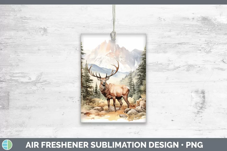 Woodland Animals Elk Air Freshener Sublimation Car Freshener