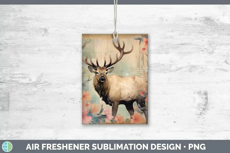 Woodland Animals Elk Air Freshener Sublimation Car Freshener