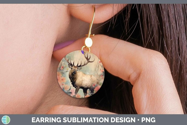 GorgeousWoodland Animals Round Earrings design.