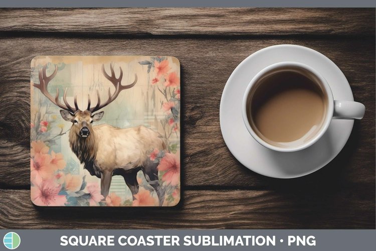 GorgeousWoodland Animals Square Coaster design.