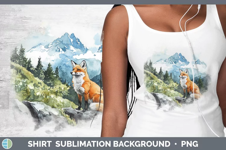 Woodland Animals Fox Shirt Sublimation Sublimation Backgroun