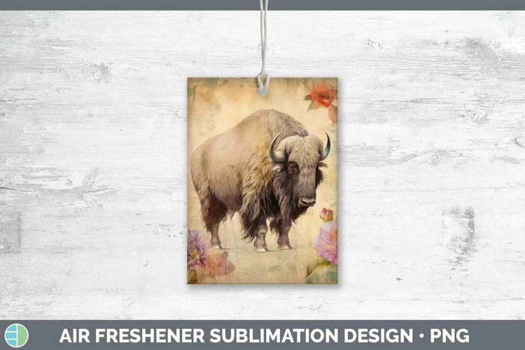 Woodland Animals Musk Ox Air Freshener Sublimation Car Fresh
