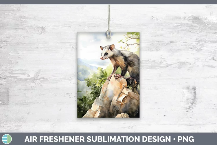 Woodland Animals Opossum Air Freshener Sublimation Car Fresh