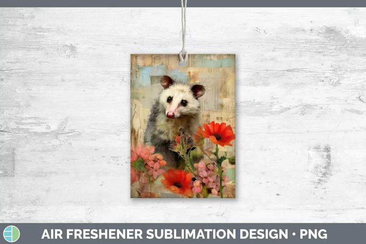 Woodland Animals Opossum Air Freshener Sublimation Car Fresh