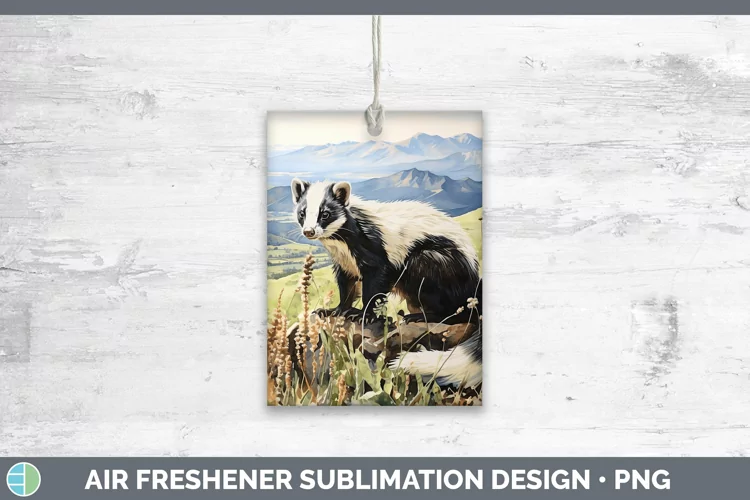 Woodland Animals Skunk Air Freshener Sublimation Car Freshen