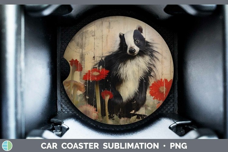 GorgeousWoodland Animals Car Coaster design.