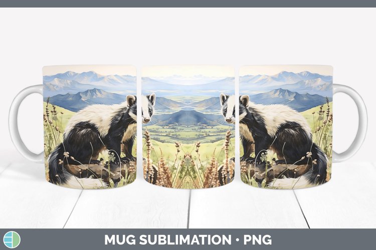 GorgeousWoodland Animals Mug Wrap design.