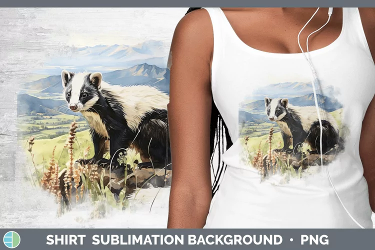 Woodland Animals Skunk Shirt Sublimation Sublimation Backgro