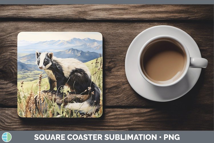 GorgeousWoodland Animals Square Coaster design.