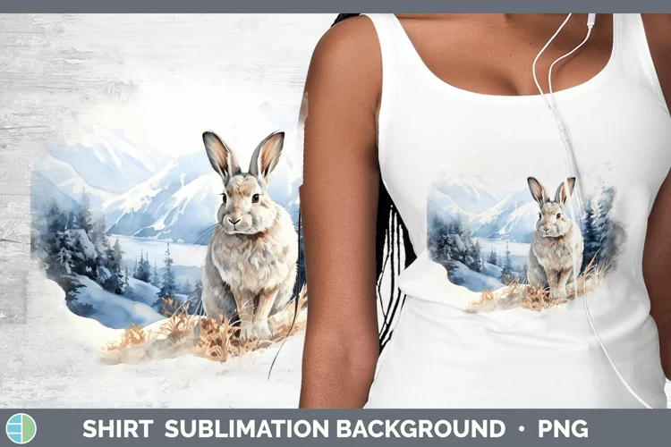 Woodland Animals Snowshoe Hare Shirt Sublimation Sublimation