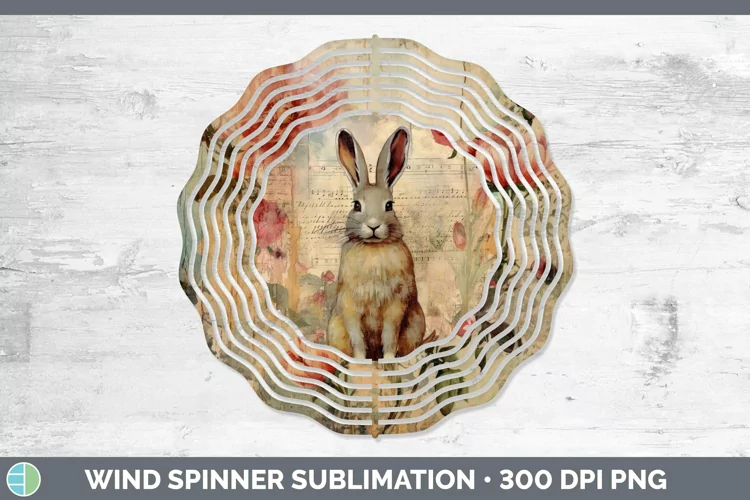 Woodland Animals Snowshoe Hare Wind Spinner Sublimation Spin