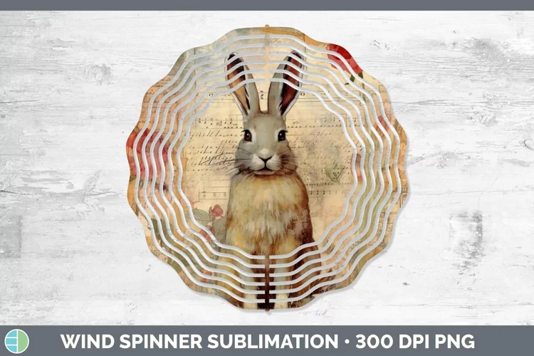 Woodland Animals Snowshoe Hare Wind Spinner Sublimation Spin