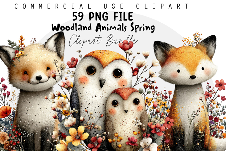 Woodland Animals Spring Sublimation